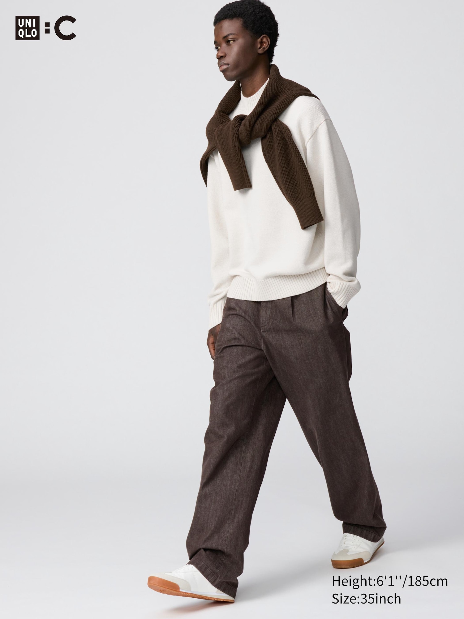 Men's UNIQLO : C Pleated Straight Pants | UNIQLO AU