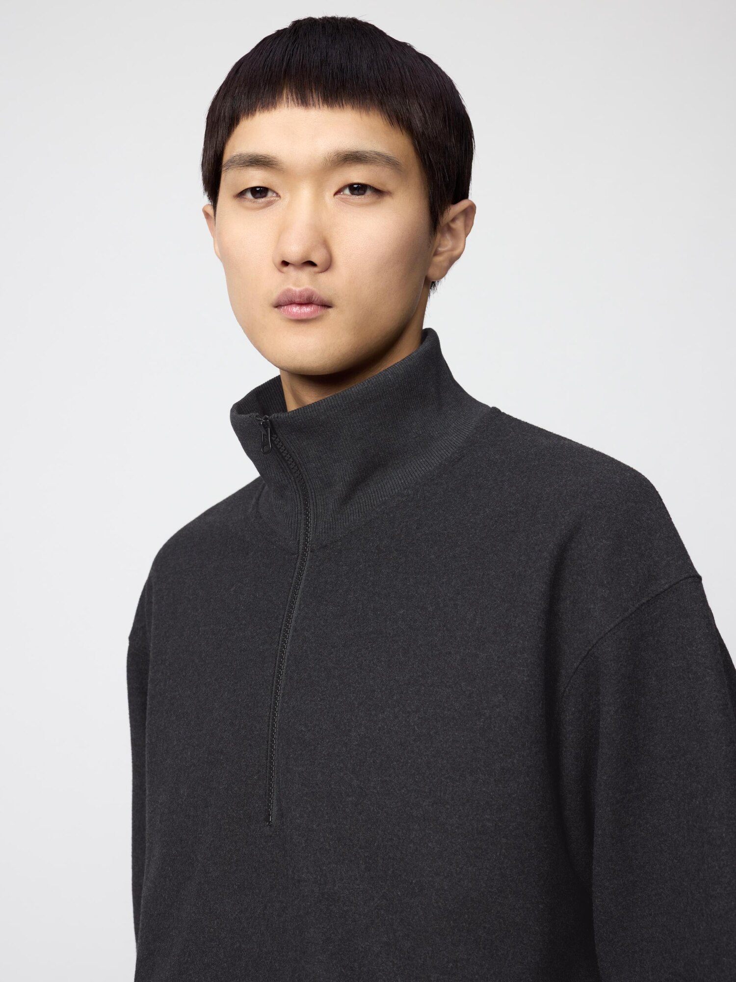 Unisex Uniqlo U Brushed Half-Zip Sweatshirt | UNIQLO AU