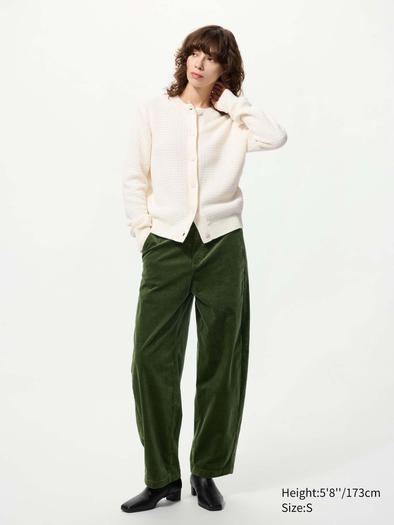 Women's COMPTOIR DES COTONNIERS Wool Blend Crew Neck Cardigan