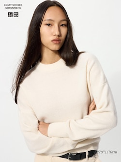 COMPTOIR DES COTONNIERS 100% Lambswool Mock Neck Sweater