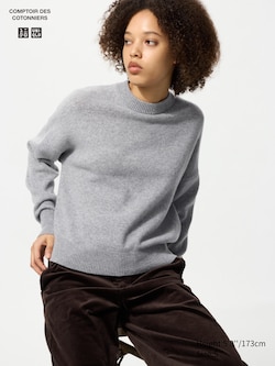 COMPTOIR DES COTONNIERS 100% Lambswool Mock Neck Sweater