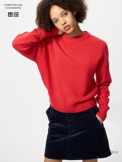 COMPTOIR DES COTONNIERS 100% Lambswool Mock Neck Sweater