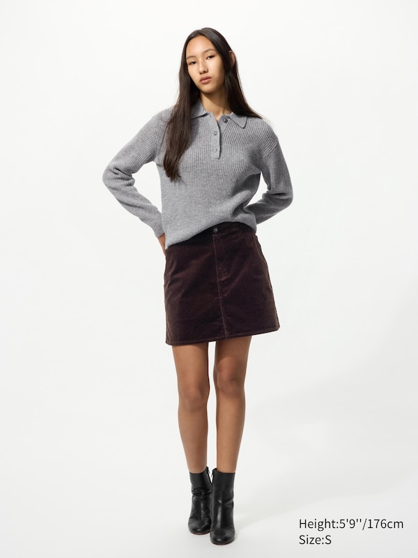 COMPTOIR DES COTONNIERS Corduroy Mini Skirt