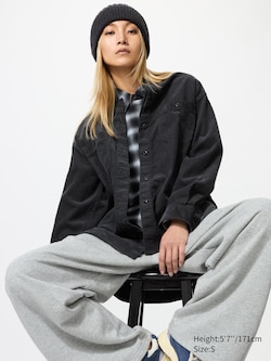 Corduroy Long Shirt Jacket