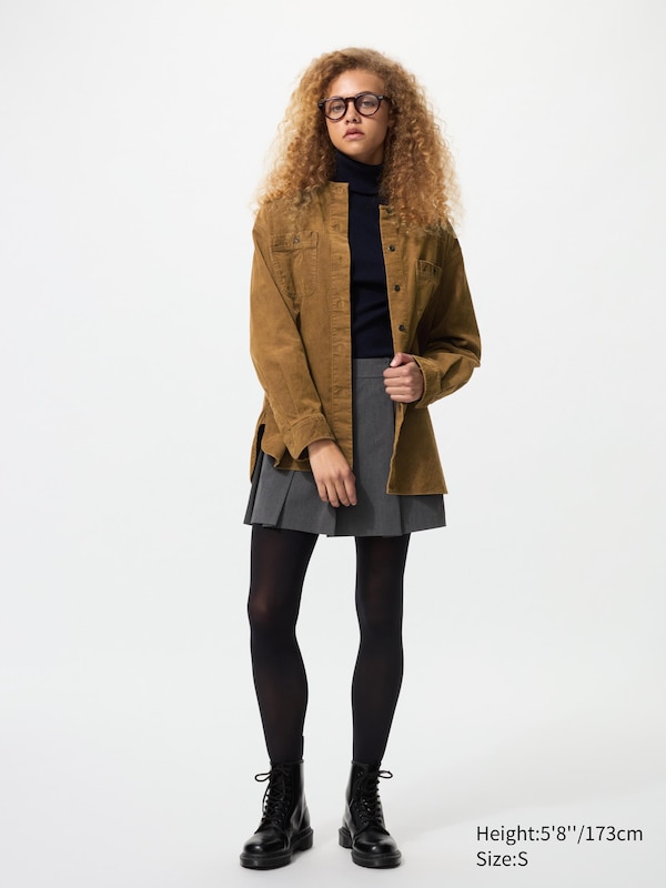 Corduroy Long Shirt Jacket