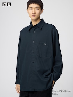 Uniqlo U Twill Work Oversized Long Sleeve Shirt