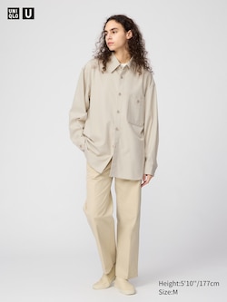 Uniqlo U Twill Work Oversized Long Sleeve Shirt