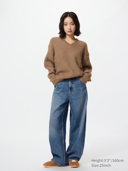 Baggy Curve Jeans (Barrel Leg) | Shorter Length