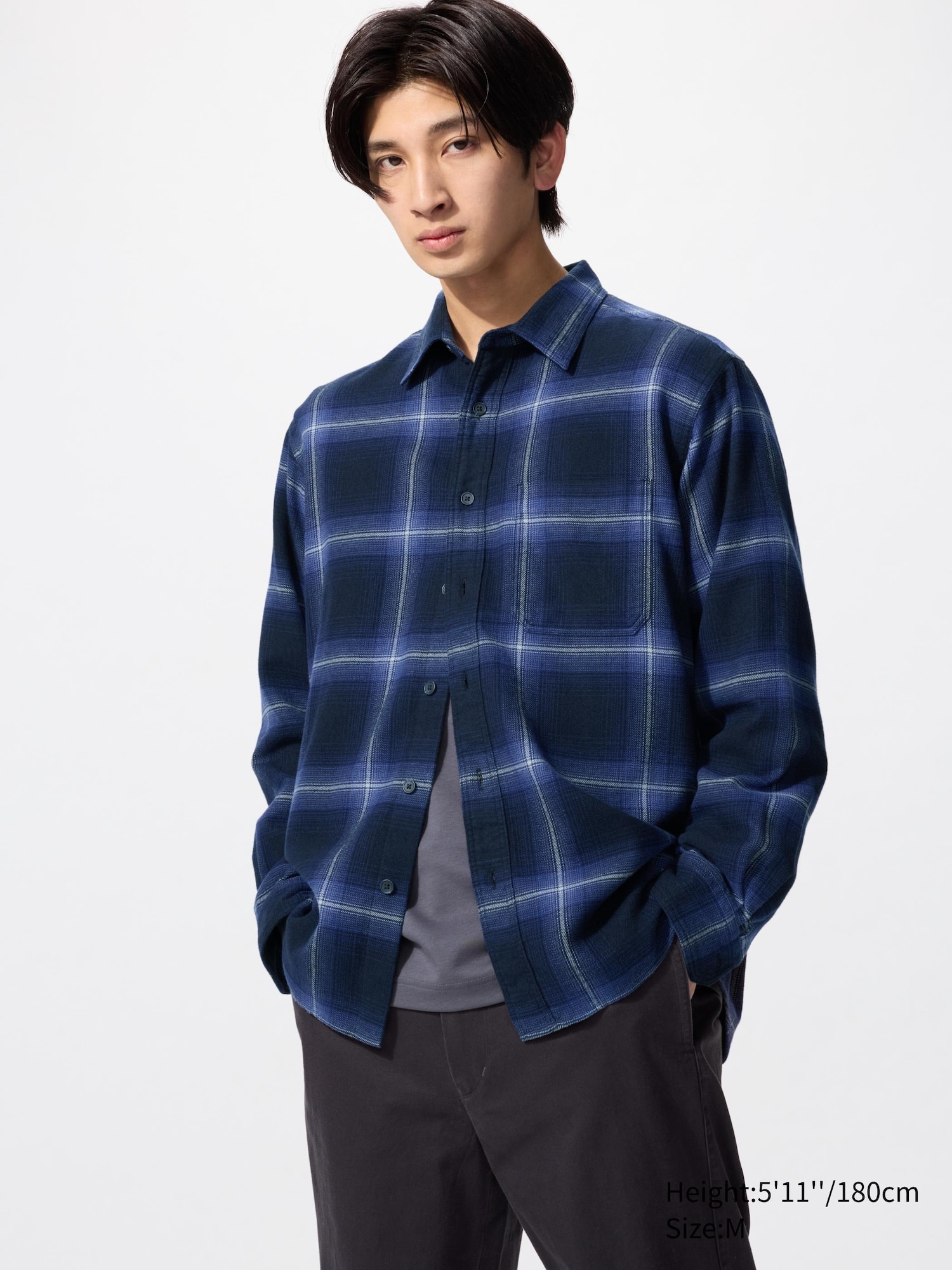 Flannel Checked Long Sleeve Shirt