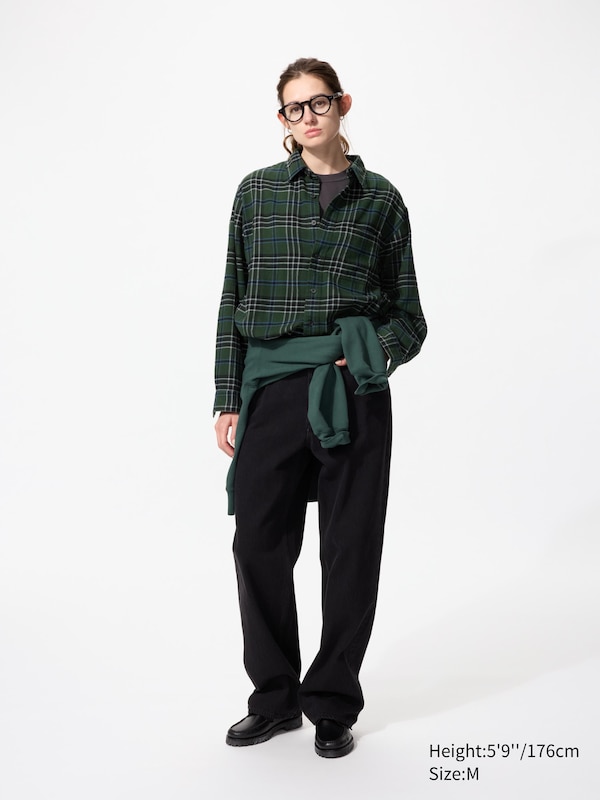 Flannel Checked Long Sleeve Shirt