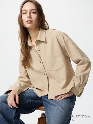 Flannel Boxy Long Sleeve Shirt