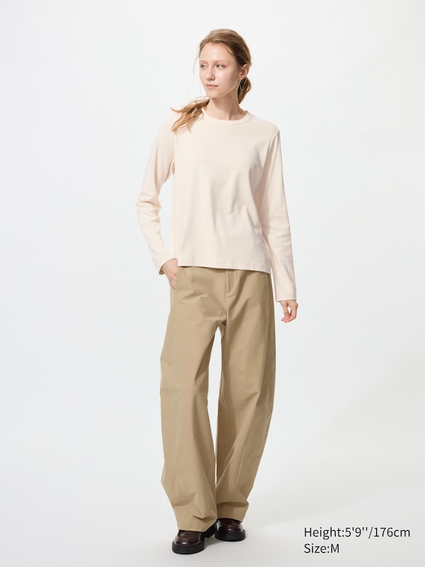 Smooth Stretch Cotton Long Sleeve T