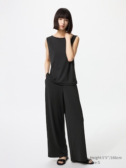 Crepe Jersey Straight Pants