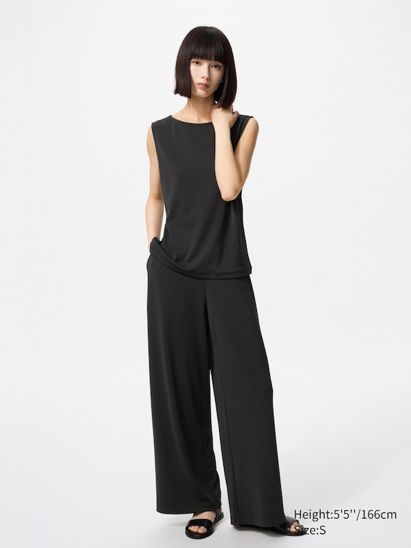 Crepe Jersey Straight Pants