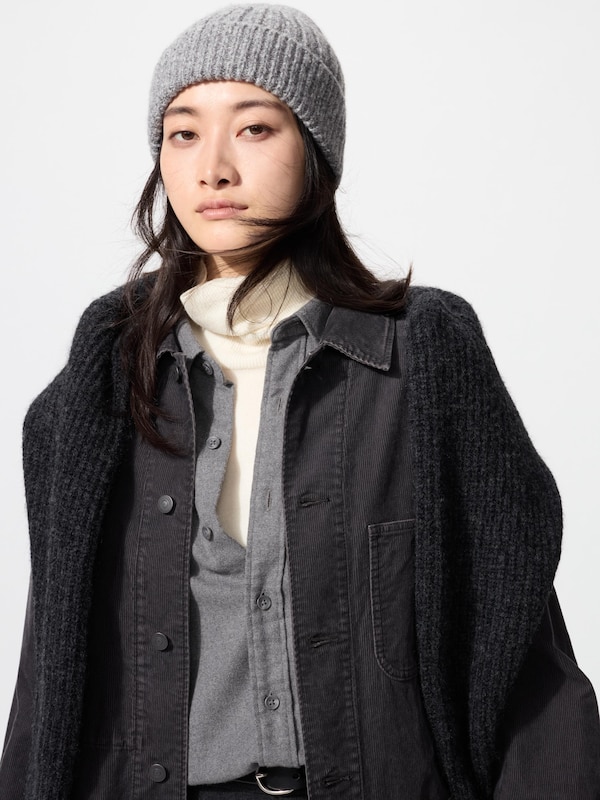 HEATTECH Ribbed Beanie Marled Yarn