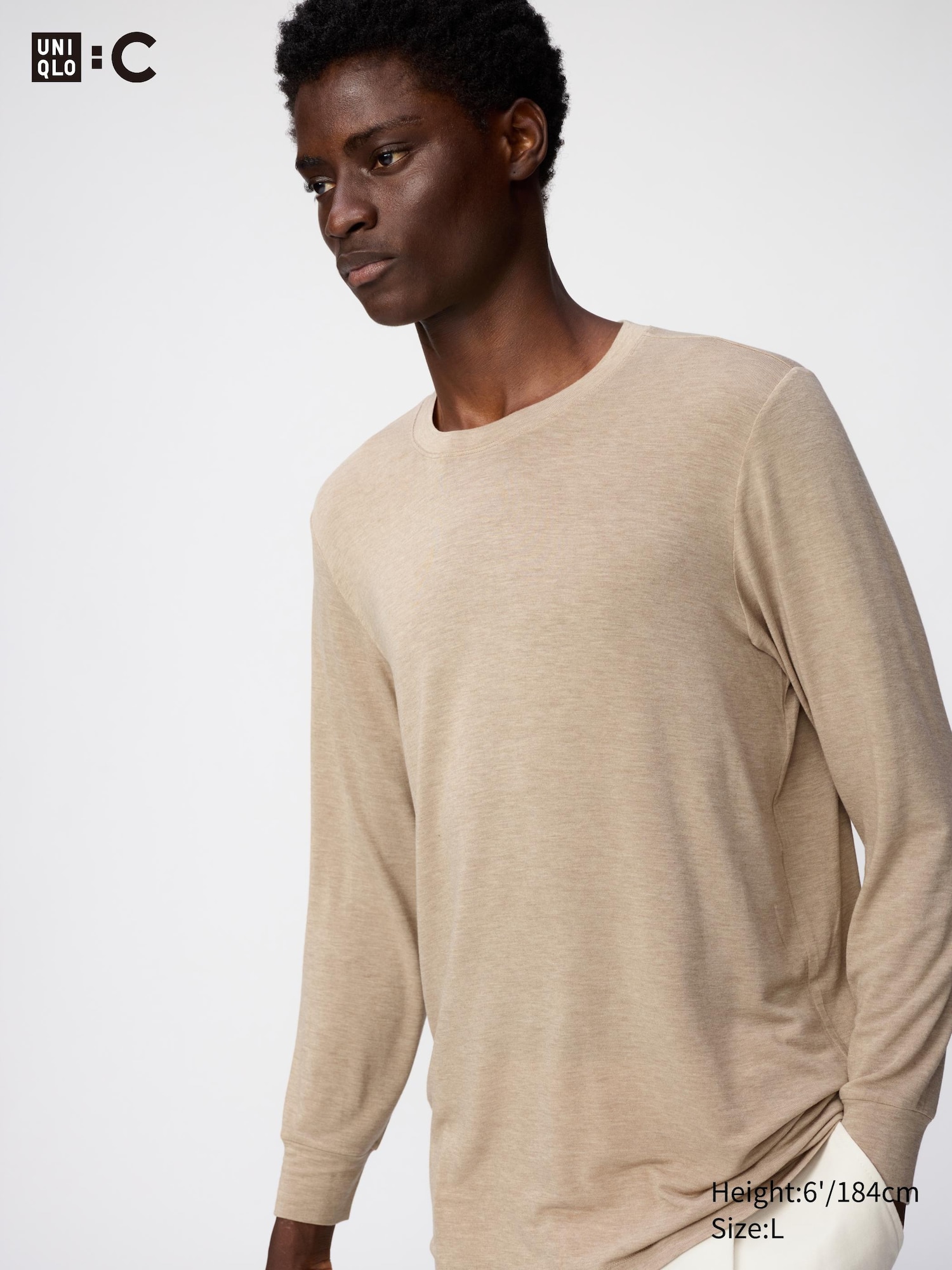 UNIQLO : C HEATTECH EXTRA WARM Cashmere Blend Crew Neck Long Sleeve T-Shirt