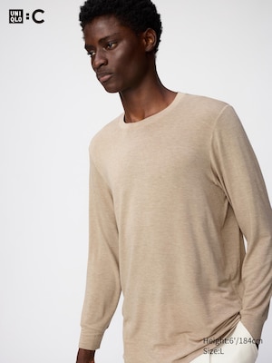 UNIQLO : C HEATTECH EXTRA WARM Cashmere Blend Crew Neck Long Sleeve T-Shirt