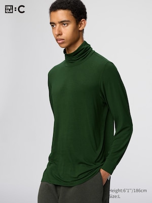 UNIQLO : C HEATTECH EXTRA WARM Cashmere Blend Turtle Neck Long Sleeve T-Shirt