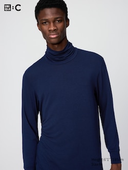 UNIQLO : C HEATTECH EXTRA WARM Cashmere Blend Turtle Neck Long Sleeve T-Shirt