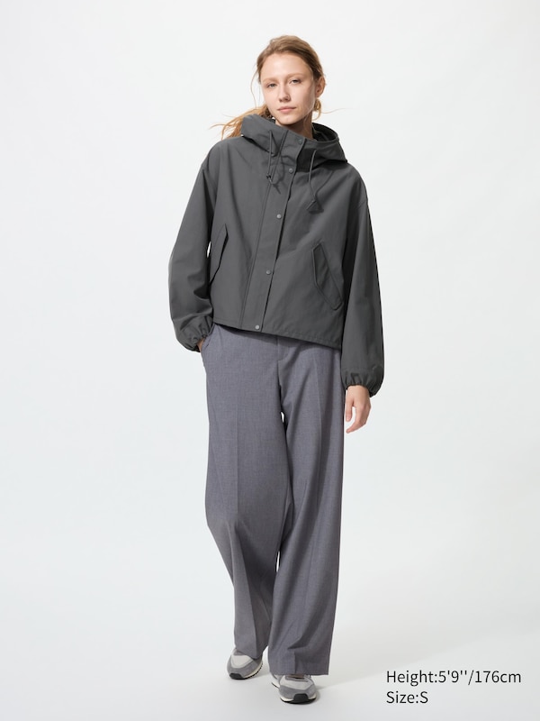 Cotton Blend Short Parka