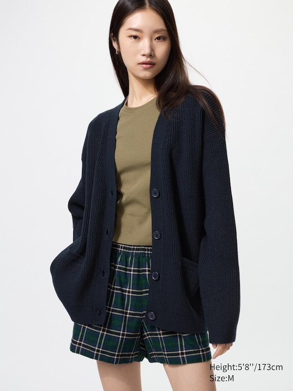 Relaxed V Neck Cardigan