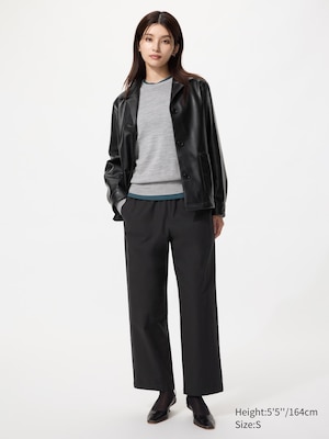 Cotton Relaxed Ankle Pants