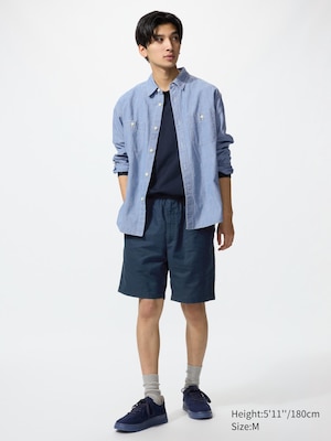 Linen Blend Easy Shorts