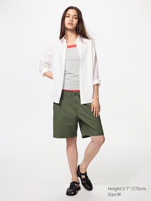Linen Blend Easy Shorts