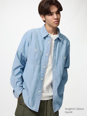 Chambray Long Sleeve Overshirt