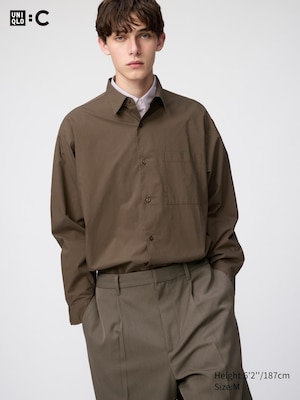 UNIQLO : C Broadcloth Oversized Long Sleeve Shirt