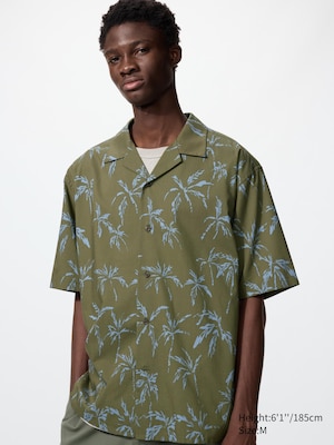 Open Collar Short Sleeve Shirt