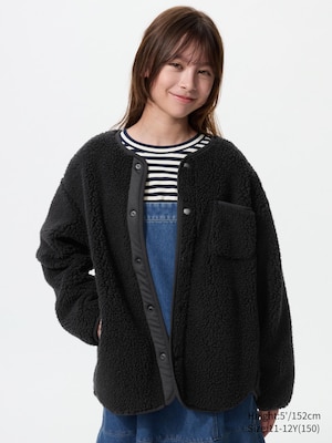 GIRLS Pile Lined Fleece Cardigan