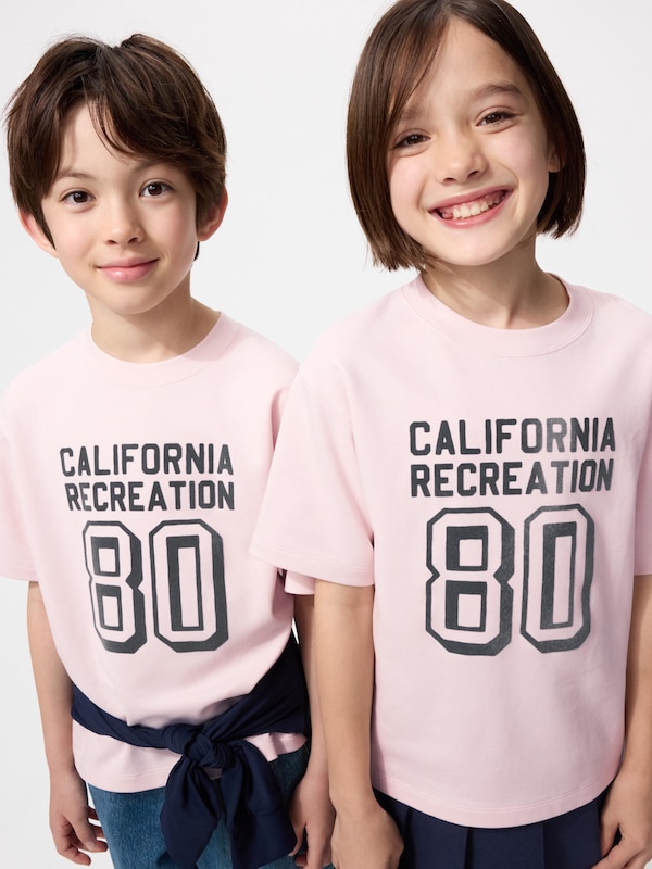 KIDS AIRism Cotton Graphic Crew Neck T-Shirt