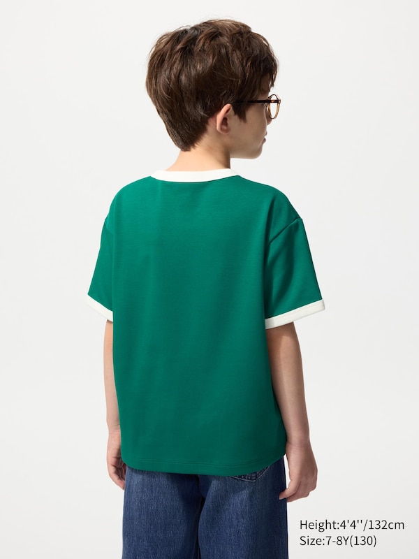 KIDS AIRism Cotton Graphic Crew Neck T-Shirt