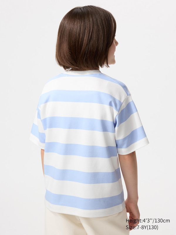 AIRism Cotton Crew Neck T-Shirt (Striped)