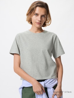 Washed Cotton Boxy T-Shirt Short Sleeve