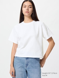 Washed Cotton Boxy T-Shirt Short Sleeve