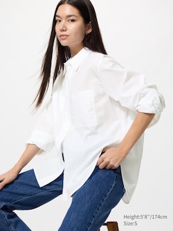 Cotton Oversized Long Sleeve Shirt