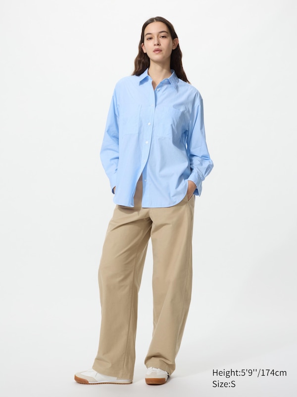 Cotton Oversized Long Sleeve Shirt