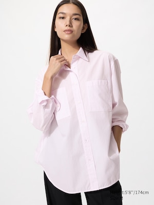 Cotton Oversized Long Sleeve Shirt