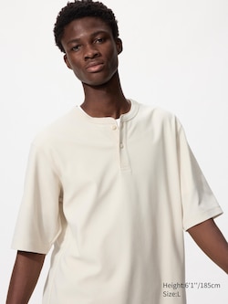 Dry Waffle Henley Neck T-Shirt