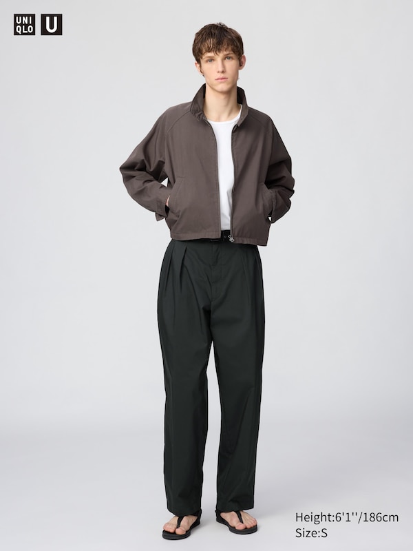 Cotton Blend Zip Up Blouson