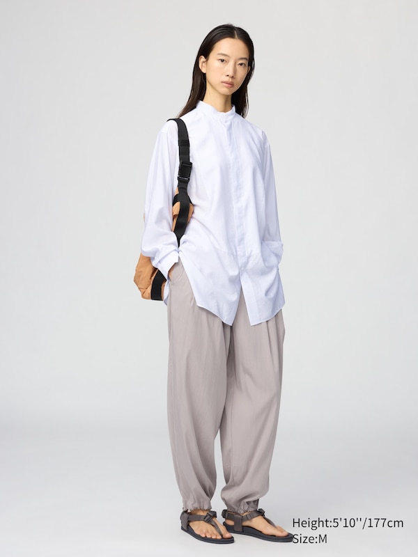 Stand Collar Shirt Long Sleeve