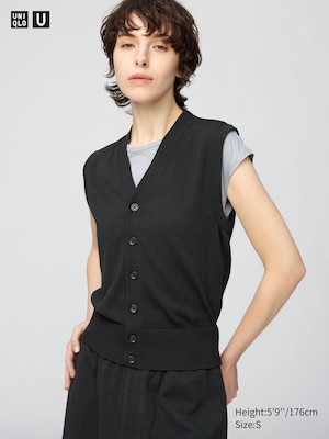 Washable Button Down Knitted Vest