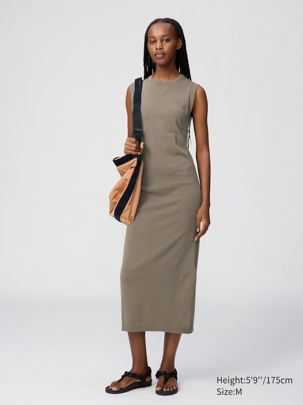 3D Cotton Knit Dress Sleeveless