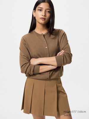 100% Australian Merino Crew Neck Cardigan