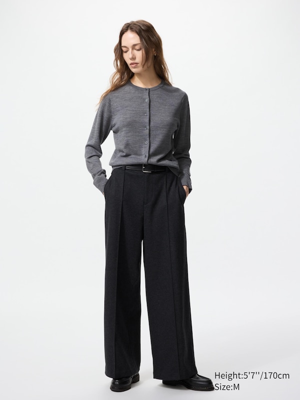 100% Australian Merino Crew Neck Cardigan