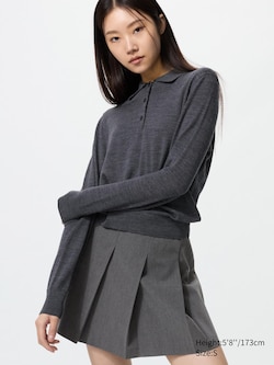 100% Australian Merino Polo Sweater