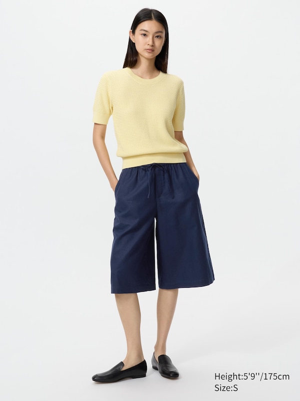 UNIQLO and COMPTOIR DES COTONNIERS Cotton Crew Neck Short Sleeve Sweater
