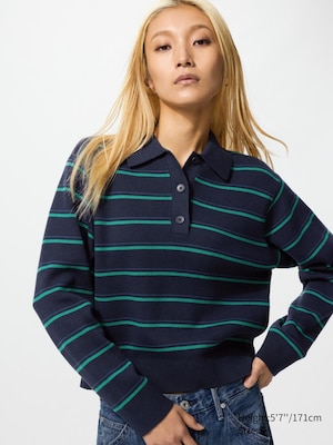 Smooth Cotton Polo Sweater